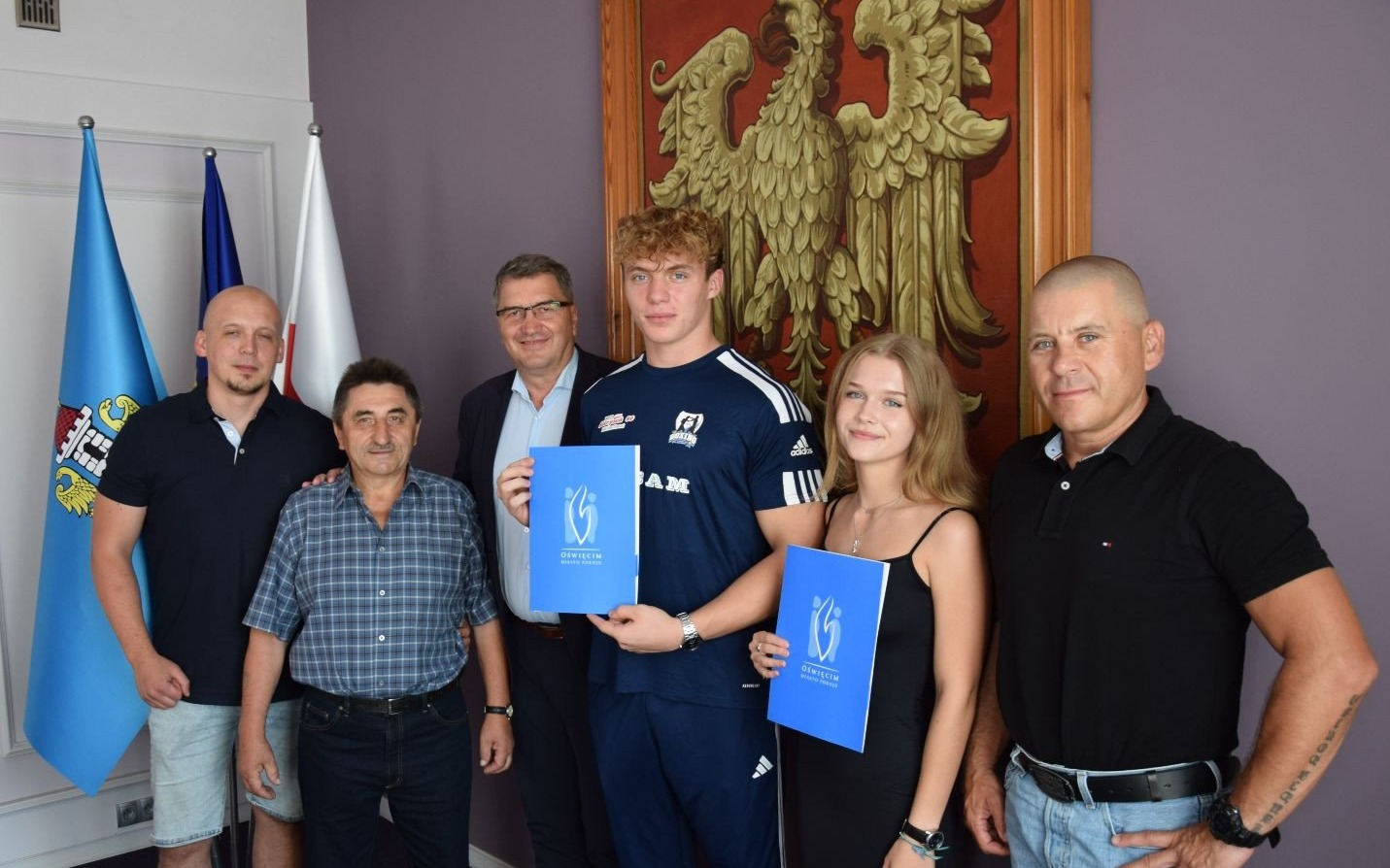 OŚWIĘCIM. Sportowcy Oliwia Greczner i Dawid Kurdziel otrzymali nagrody od prezydenta