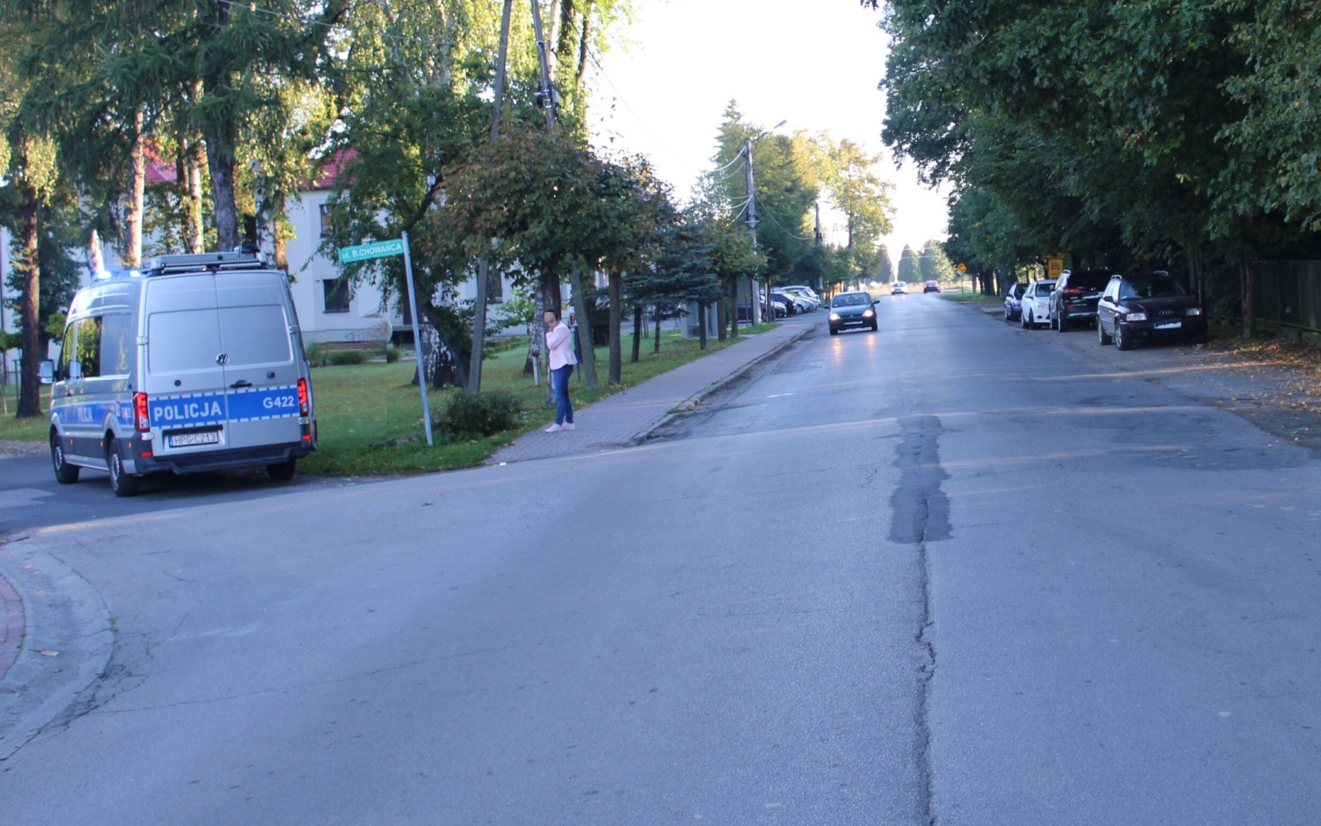 GROJEC. Potrącenie 8 latka przebiegającego przez ulicę