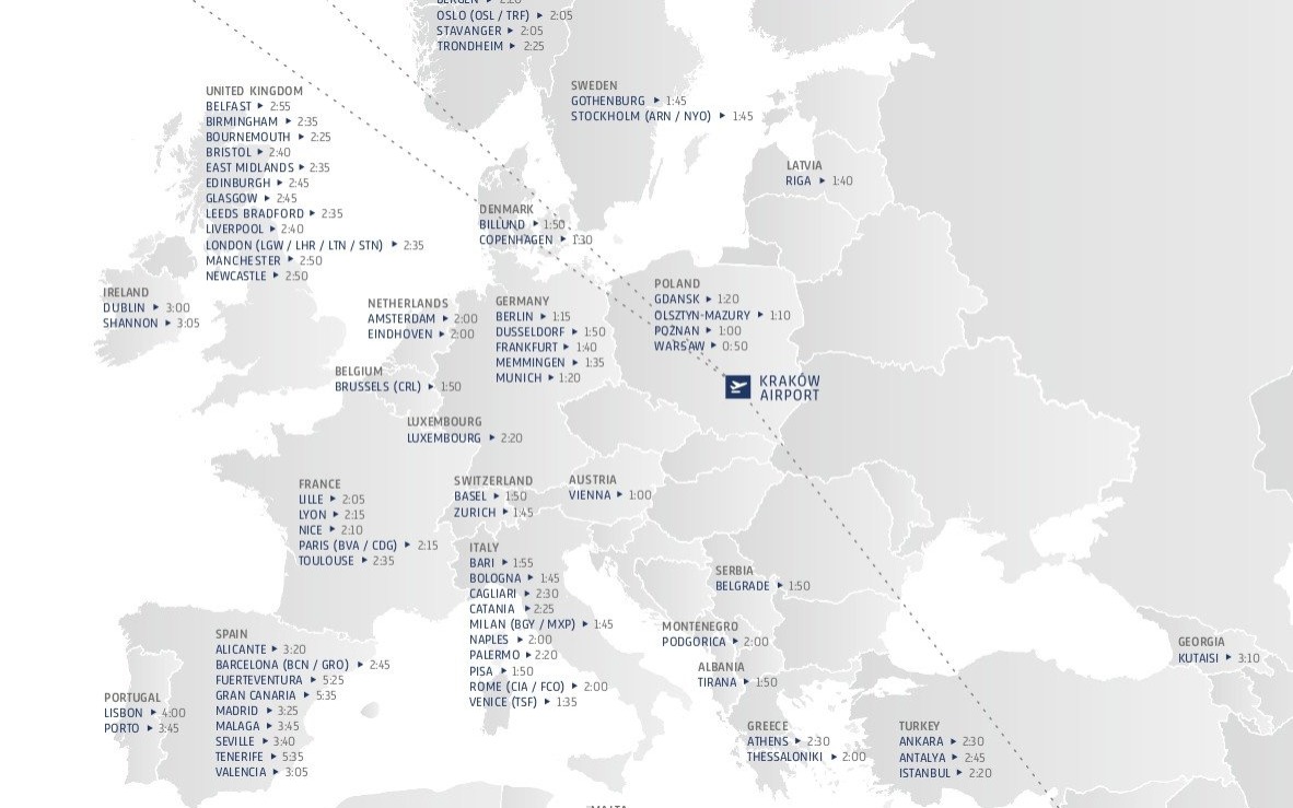 KRAKÓW. Startuje zimowa siatka połączeń w sezonie 2023/2024 w Kraków Airport