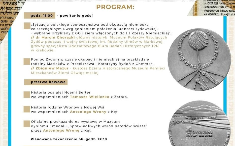 OŚWIĘCIM. Sprawiedliwym Wśród Narodów Świata z ziemi oświęcimskiej