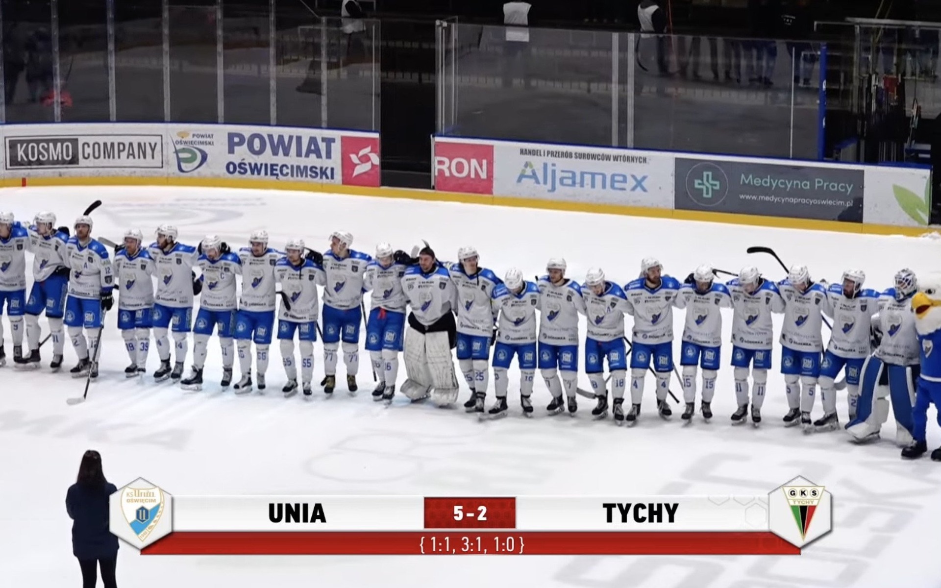 OŚWIĘCIM. W drugim meczu półfinału play-off Re-Plast Unia Oświęcim pokonała GKS Tychy 5:2