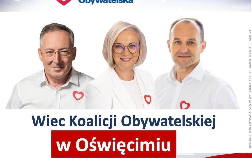 OŚWIĘCIM. Dziś na Rynku Głównym wiec wyborczy z udziałem Niedzieli, Sienkiewicza i Sowy