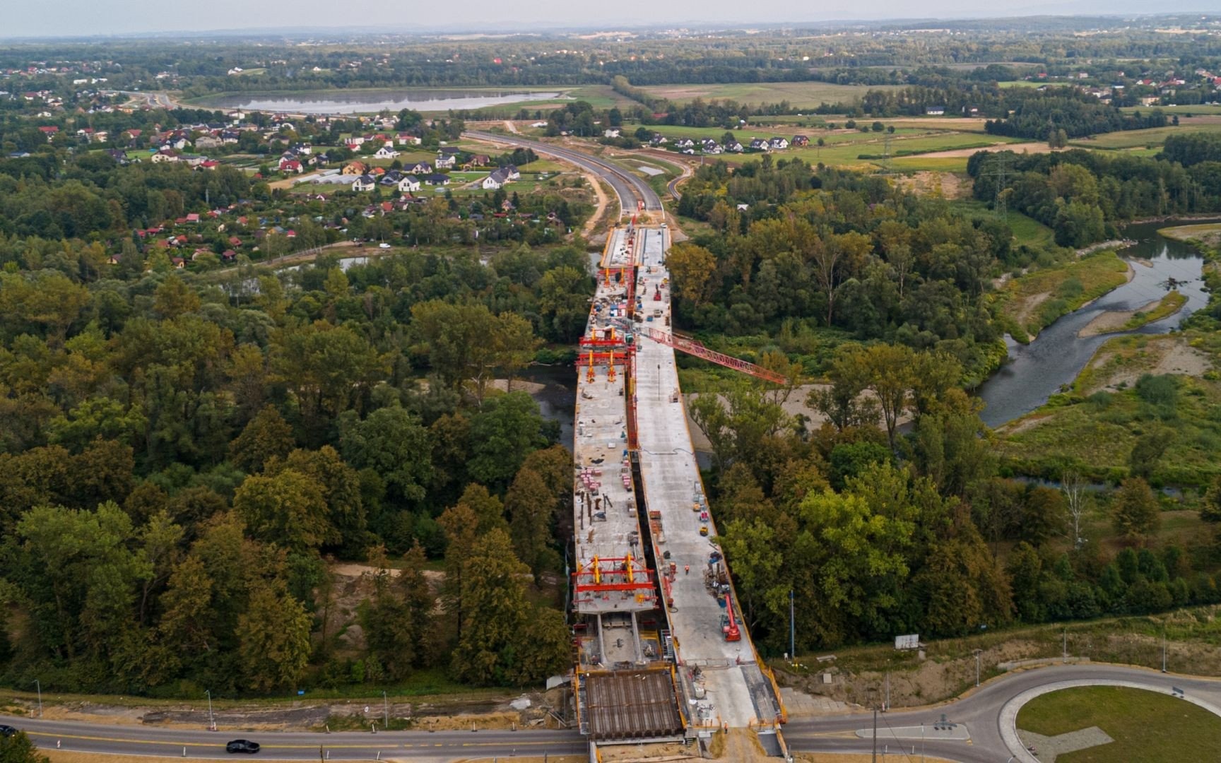 Spektakularne postępy na budowie obwodnicy Oświęcimia! Zobacz niesamowite wideo z lotu drona