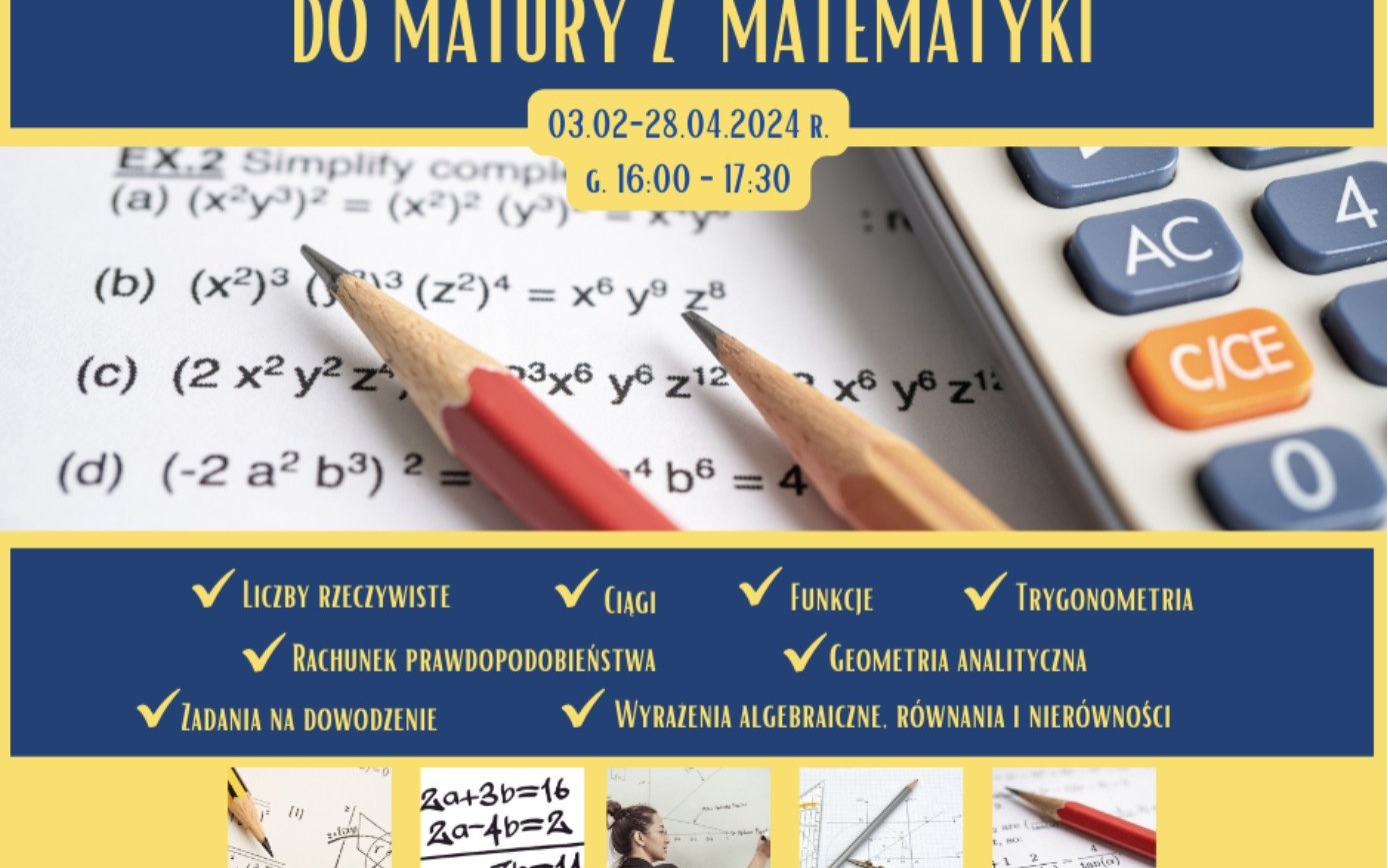 Nie chcesz oblać matury z matmy? Uczelnia w Oświęcimiu zaprasza na darmowy kurs ratunkowy