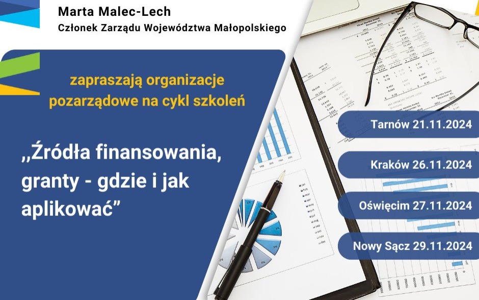 szkolenia dla NGO Małopolska Oświęcim Fundusze Europejskie granty PROO NOWEFIO jak aplikować NGO w Małopolsce