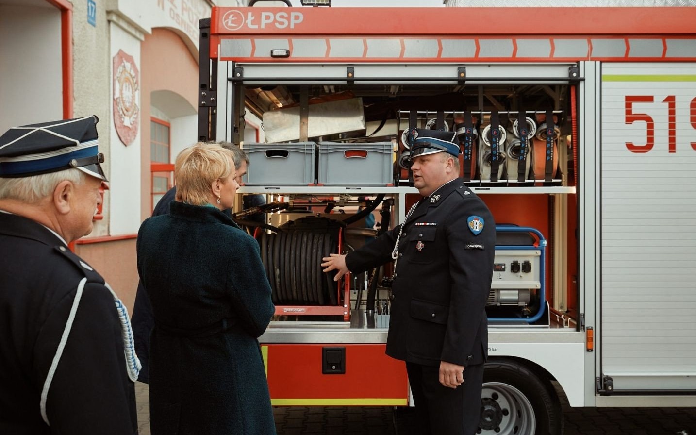 Uroczyste przekazanie nowego wozu ratowniczo-gaśniczego dla OSP Oświęcim