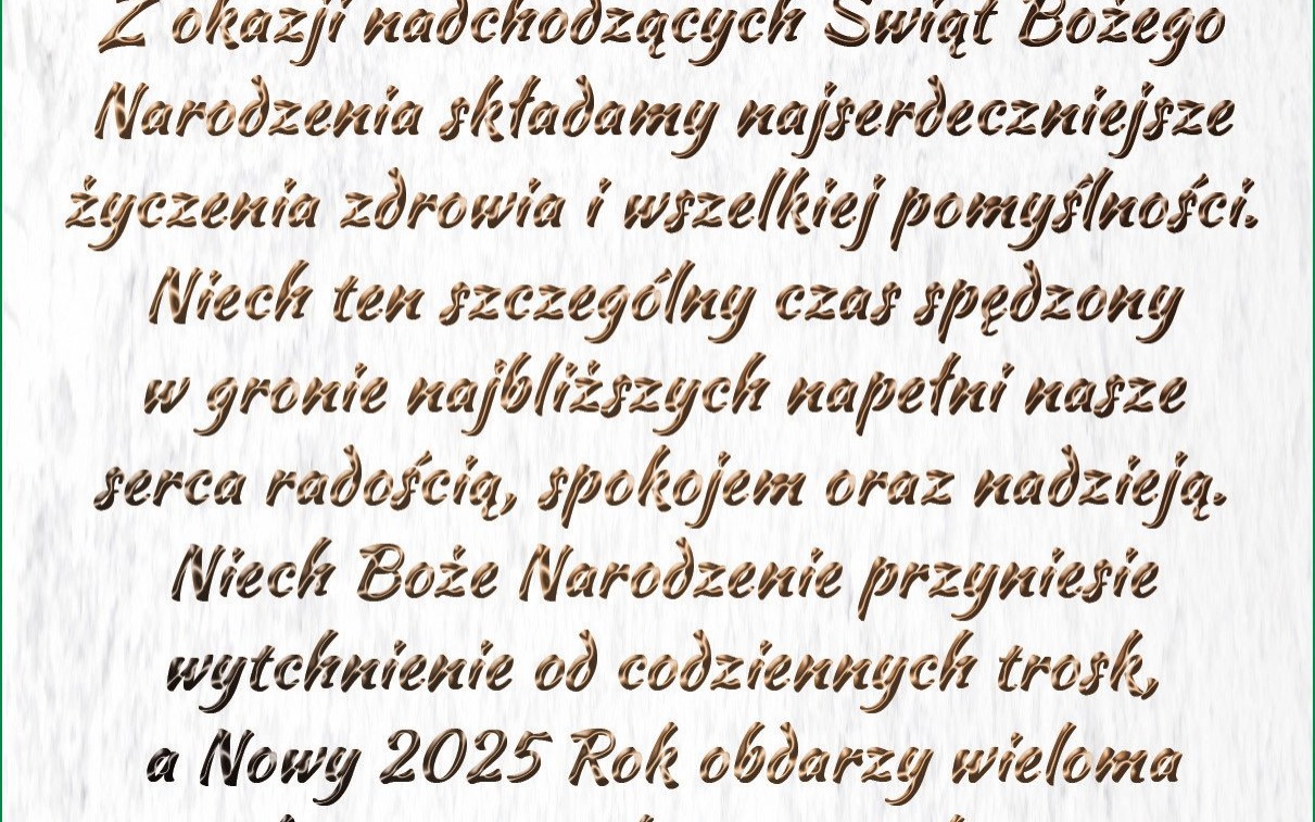 Świąteczne Życzenia od Samorządu Gminy Zator