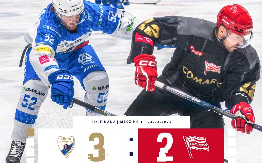 Re-Plast Unia Oświęcim wygrywa pierwszy mecz ćwierćfinału play-off po emocjonującej dogrywce