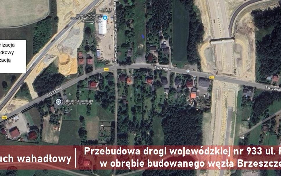Uwaga kierowcy! Duże zmiany w Brzeszczach na DW933 – ruch wahadłowy i utrudnienia