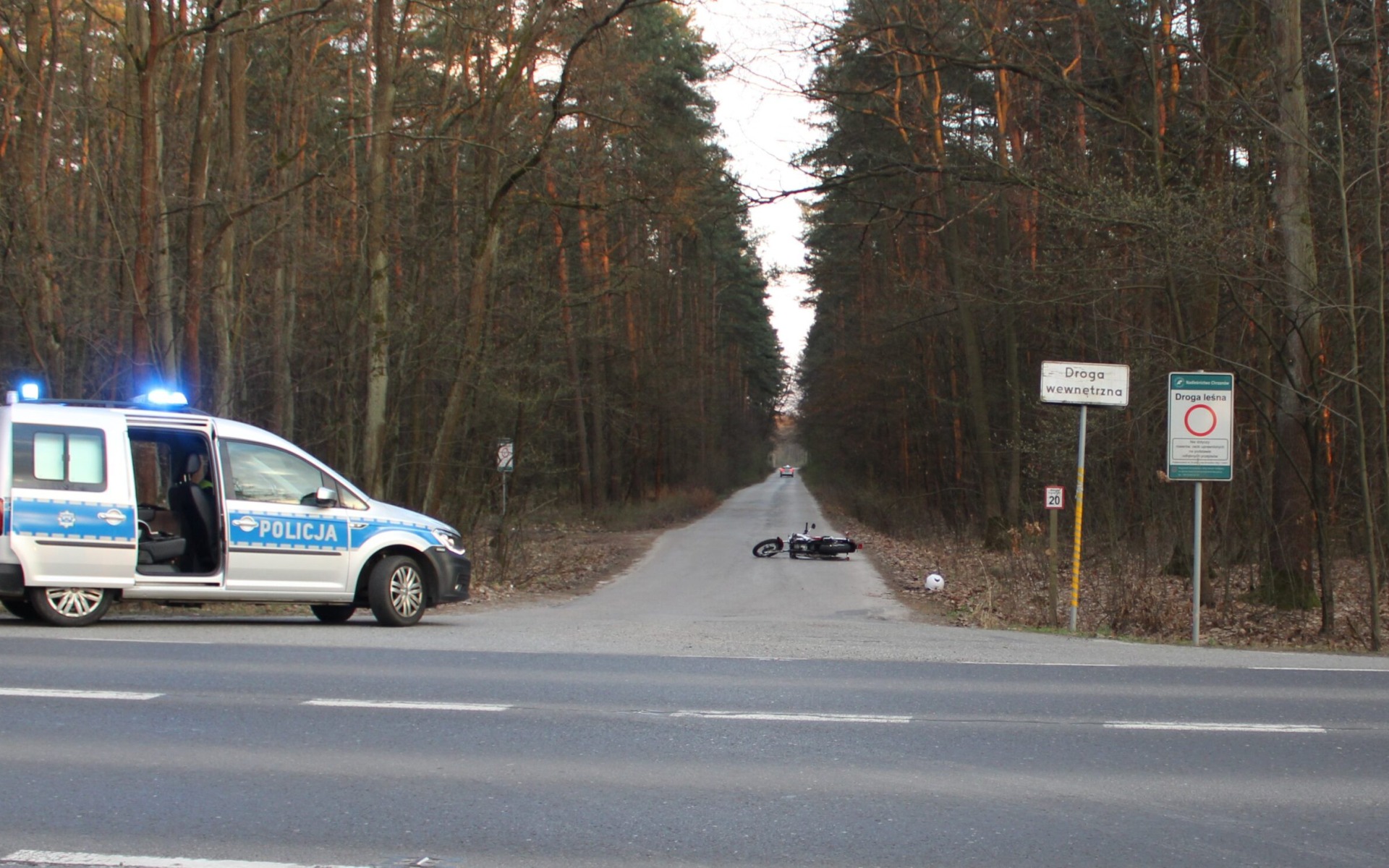 58-latka zgłosiła się na policję po wypadku drogowym z motocyklistką