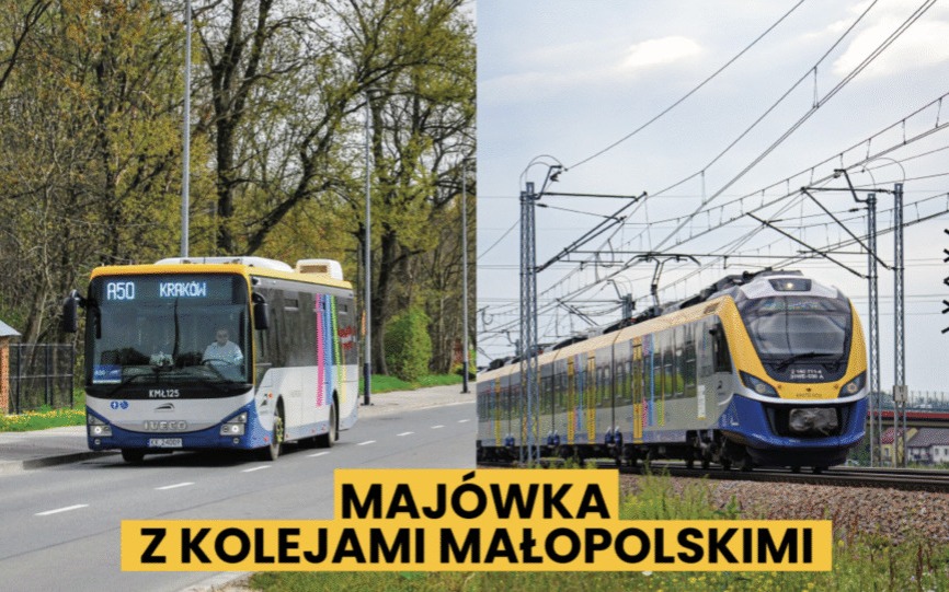 Majówka pociągiem? Odkryj Małopolskę z Kolejami Małopolskimi!