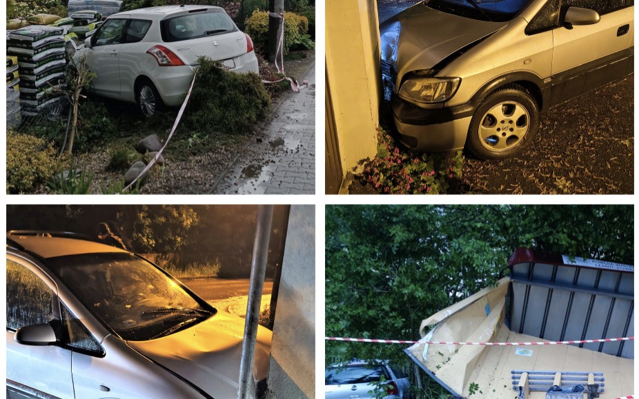 Deszcz i pośpiech: Cztery kolizje w powiecie oświęcimskim w jeden weekend