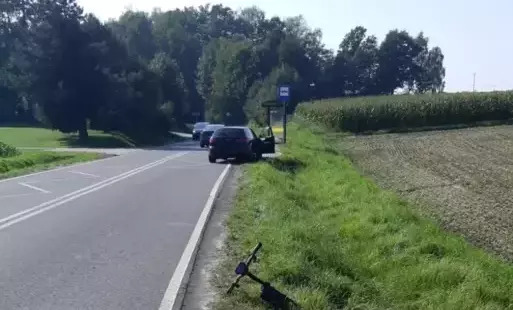 Wypadek z udziałem hulajnogi elektrycznej w Witkowicach