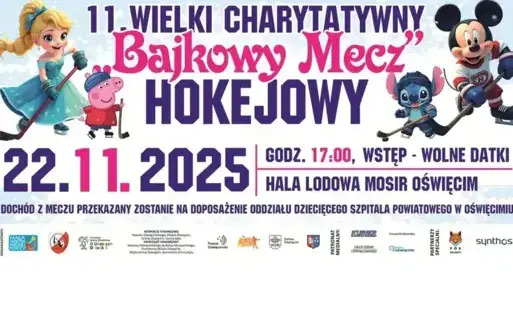 XI Wielki Charytatywny Bajkowy Mecz Hokejowy – gramy o zdrowy oddech dla najmłodszych!