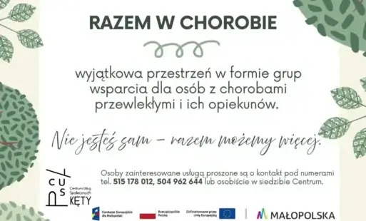 „Razem w chorobie” – wsparcie dla tych, którzy opiekują się innymi