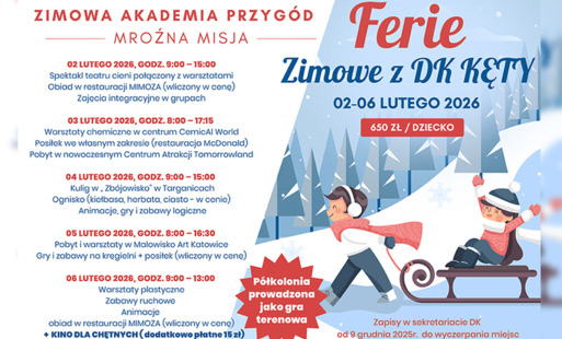 Akcja Zima 2025 | Dom Kultury w Kętach zaprasza na Zimowe Półkolonie!