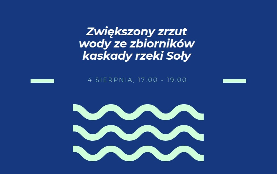 Zwiększony zrzut wody ze zbiorników kaskady rzeki Soły