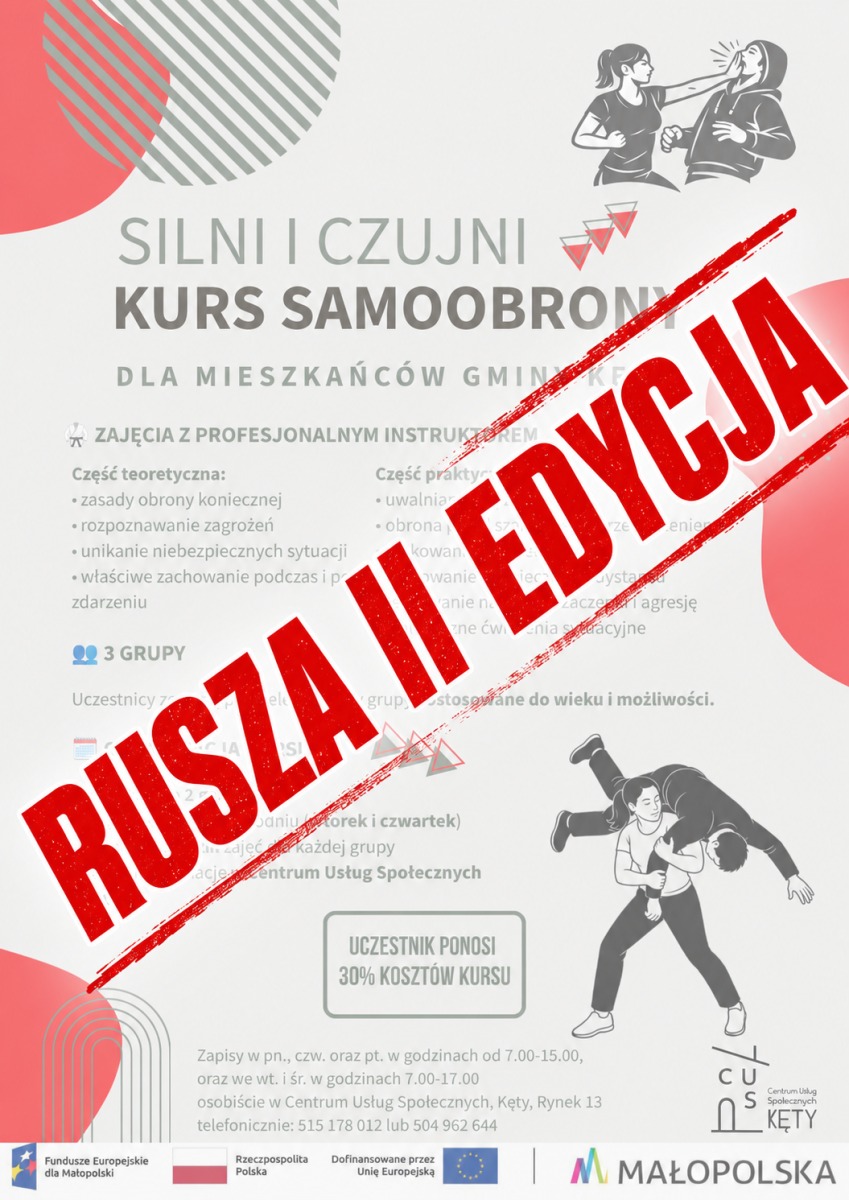 Druga edycja kursu samoobrony „Silni i czujni” w Kętach
