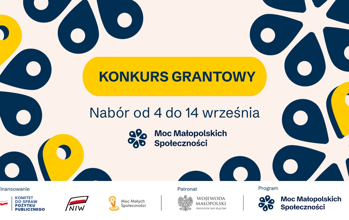 4 września rusza konkurs grantowy „Moc Małopolskich Społeczności”