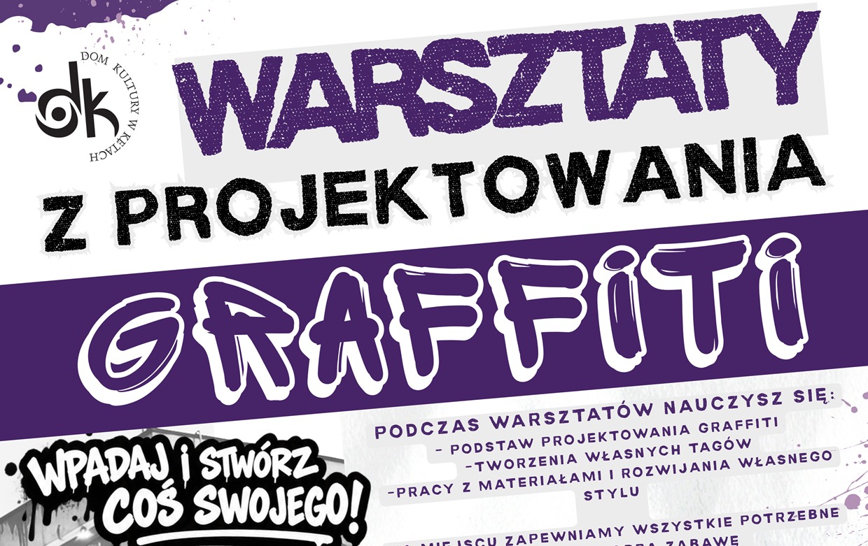 Bezpłatne WARSZTATY Z PROJEKTOWANIA GRAFFITI – WEJDŹ W TRYB STREET AR