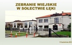 Zaproszenie na zebranie wiejskie w Łękach