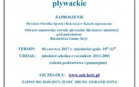 Zapraszamy na Otwarte Amatorskie Zawody Pływackie