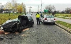 Bulowice. Wypadek z udziałem trzech kierowców