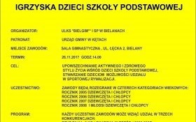 Zaproszenie na Igrzyska Dzieci Szkoły Podstawowej