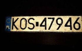 Znaleziono tablicę rejestracyjną
