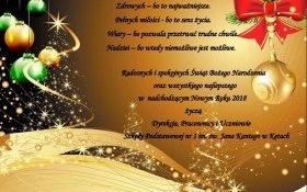 Życzenia świąteczne Szkoły Podstawowej nr 1 w Kętach