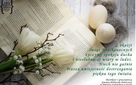 Życzenia wielkanocne od dyrektora i pracowników kęckiej biblioteki