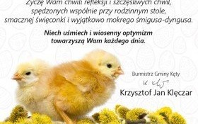 Życzenia wielkanocne od Burmistrza Gminy Kęty Krzysztofa Jana Klęczara