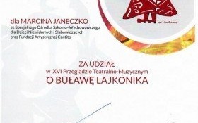 Znakomity występ Marcina Joneczki na XVI Przeglądzie Teatralno-Muzycznym „O Buławę Lajkonika”