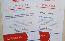 „Kopernik” z certyfikatem „Szkoły z Życiem”