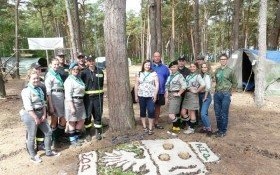Niespodziewani goście na obozie Hufca ZHP Kęty