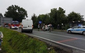 Wypadek na ulicy Kęckiej w Bielanach