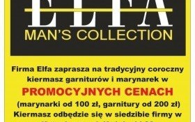 Firma ELFA zaprasza na kiermasz garniturów i marynarek