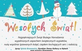 Świąteczne życzenia przesyła Dom Kultury w Kętach