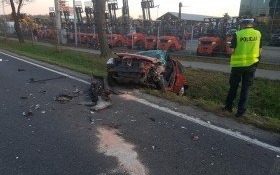 Wypadek na Krakowskiej w Kętach