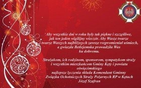 Bożonarodzeniowe życzenia Komendanta Gminnego ZOSP RP w Kętach