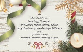 Świąteczne życzenia od Dyrektora i Pracowników Muzeum im. Aleksandra Kłosińskiego w Kętach