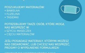 Szyjemy maseczki dla szpitala w Oświęcimiu. Przyłącz się!