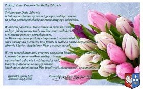 Życzenia Burmistrza Gminy Kęty i Przewodniczącego Rady Miejskiej z okazji Dnia Pracownika Służby Zdrowia