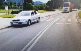 Potrącenie pieszej na przejściu na Sienkiewicza