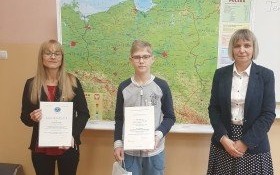Uczeń Szkoły Podstawowej w Witkowicach Artur Doroszko laureatem Małopolskiego Konkursu Geograficznego