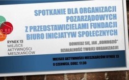 "Trzynastka" zaprasza na potkanie z przedstawicielami Fundacji Biuro Inicjatyw Społecznych z Krakowa