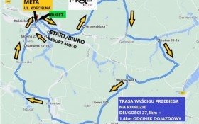 Komunikat Organizacyjny informujący o utrudnieniach w ruchu w związku z wyścigami Molo Osiek Race w kolarstwie szosowym w dniu 12 czerwca 2021