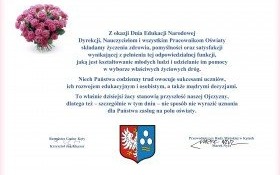 Życzenia z okazji Dnia Edukacji Narodowej