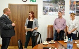 Burmistrz gościł Julię Michałowską - podwójną złotą medalistkę Mistrzostw Polski w Lekkiej Atletyce