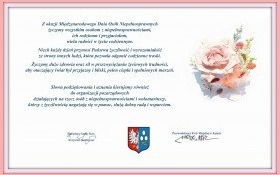 Życzenia z okazji Międzynarodowego Dnia Osób Niepełnosprawnych